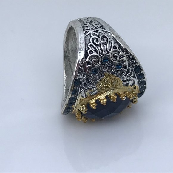 Men Ring Silver/Gold Tone Fashion Rings Unisex - Picture 8 of 8